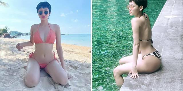 Hiền Hồ bikini khoe trọn thân hình đồng hồ cát